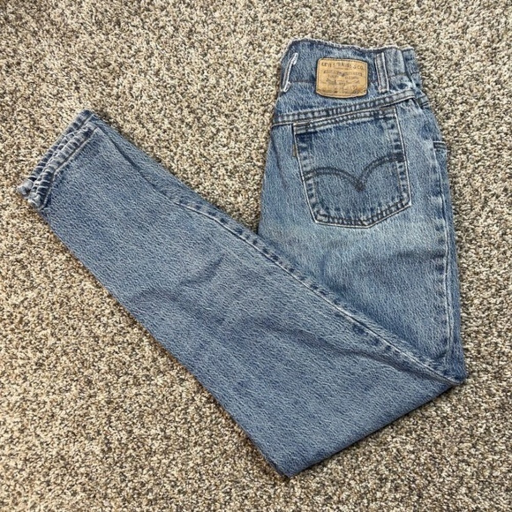 Vintage‎ Levi Strauss Women's 24x29 Jeans USA Made Brown Tab Straight Leg 90s